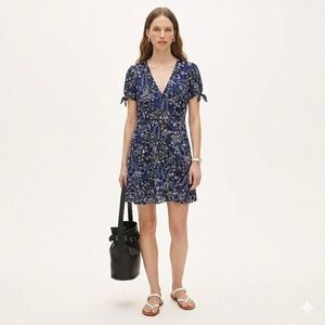 J Crew Floral Print Faux Wrap Dress Size 6